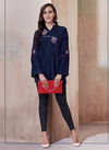 Navy Blue Colour VARDAN IRA VOL 1 Designer Fancy Casual Heavy Rayon Short Top Collection 2009